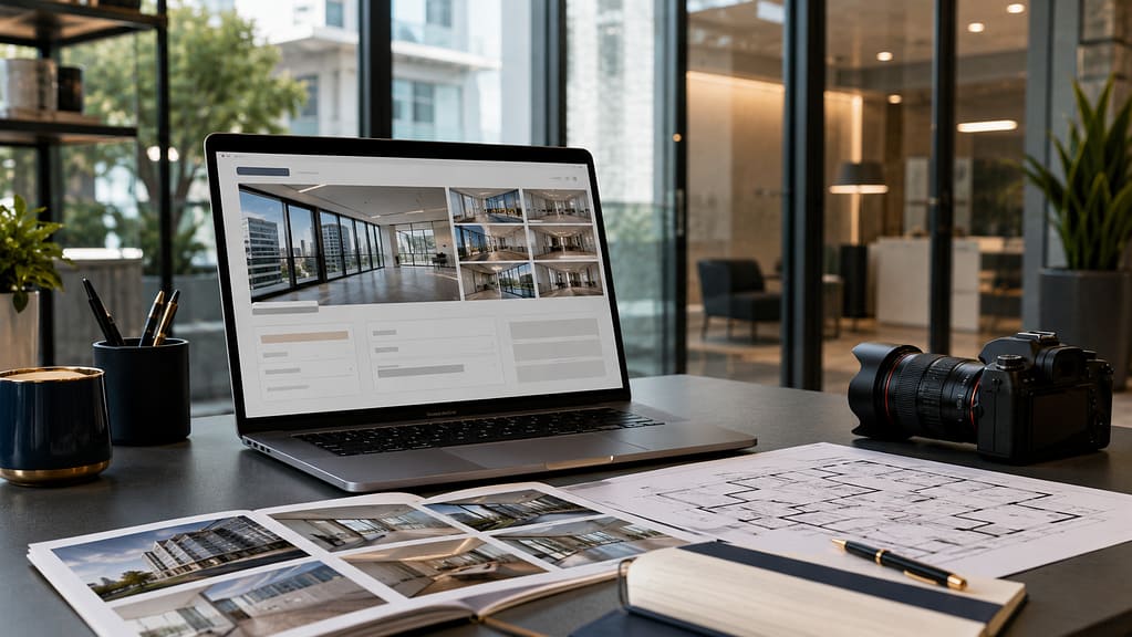 Ticari gayrimenkul ilanı için fotoğraf, plan ve mülk bilgilerinin kontrol edilmesi